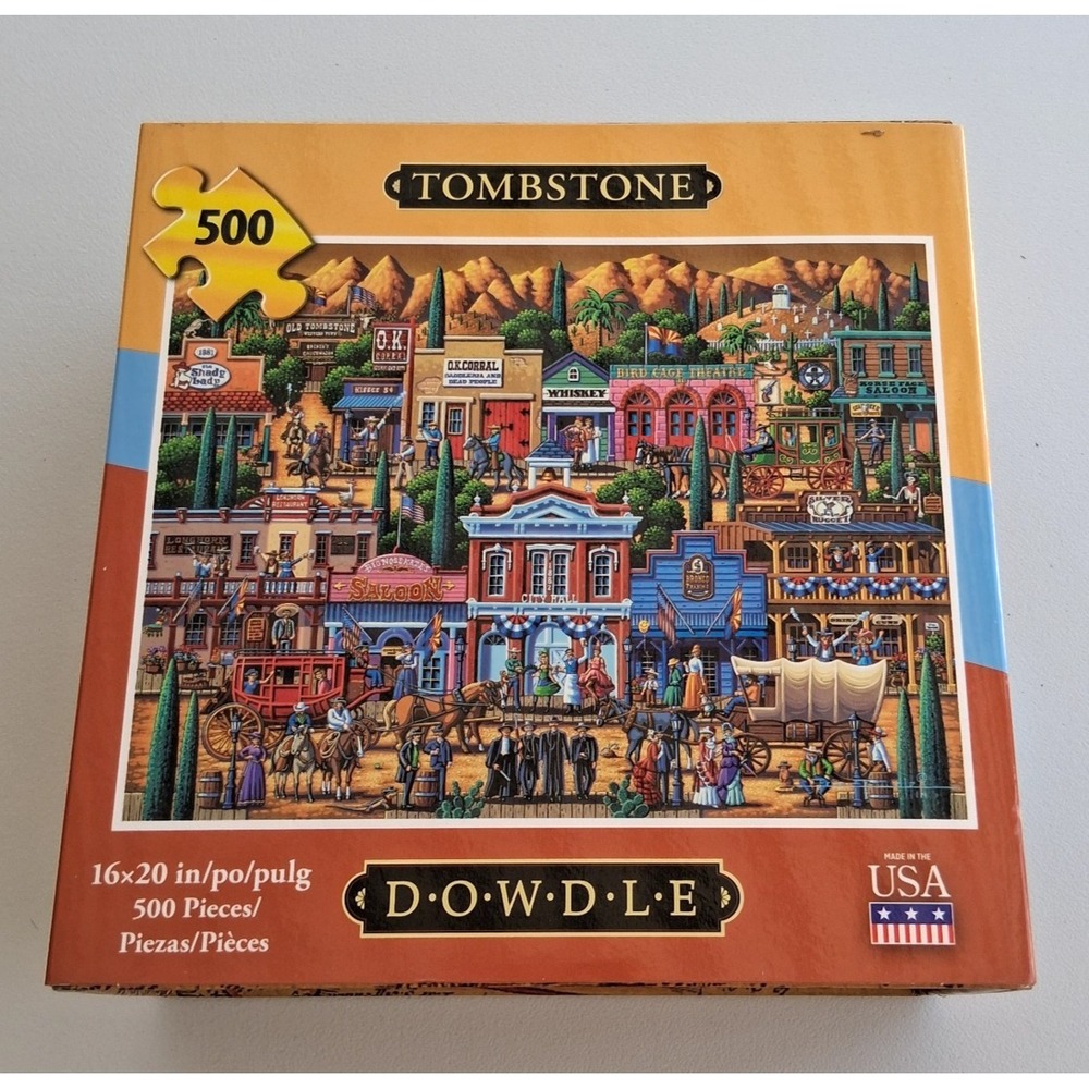 Dowdle Tombstone Arizona Jigsaw Puzzle 500 Pieces Folk Art Eric Dowdle 16x20 New